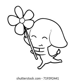 cute cartoon elephant running