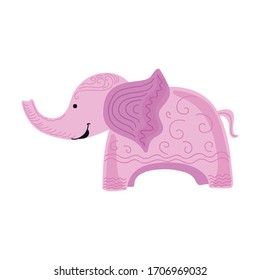 Cute cartoon elephant. Vector illustration