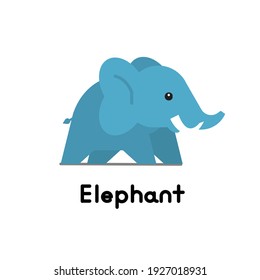 Cute cartoon elephant. Vector illustration.