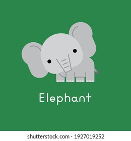 Cute cartoon elephant. Vector illustration.