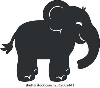 Cute Cartoon Elephant Vector Illustration
