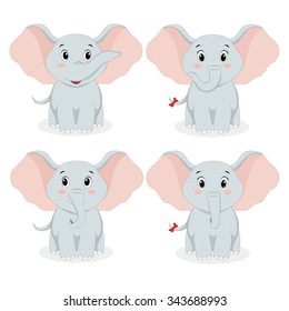 Cute Cartoon Elephants