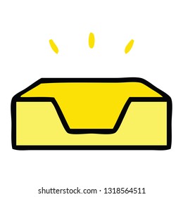 cute cartoon of a empty tray