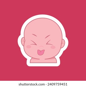 Cute cartoon expression emoji character vector design art for stickers