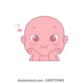 Cute cartoon expression emoji character vector design art for stickers