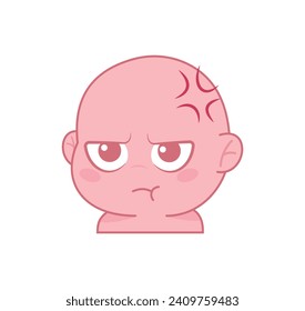 Cute cartoon expression emoji character vector design art for stickers