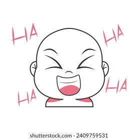 Cute cartoon expression emoji character vector design art for stickers
