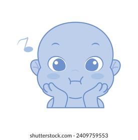Cute cartoon expression emoji character vector design art for stickers