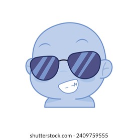 Cute cartoon expression emoji character vector design art for stickers