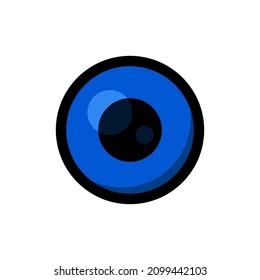 icono lindo del ojo de dibujos animados, simple de añadir a tu personaje