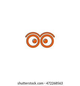Cute cartoon eyes icon.