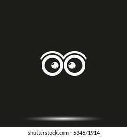 Cute cartoon eyes icon.