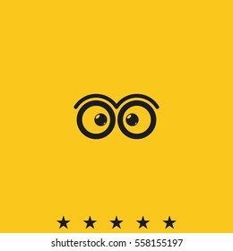 Cute cartoon eyes icon.