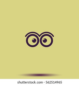 Cute cartoon eyes icon.