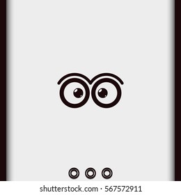 Cute cartoon eyes icon.