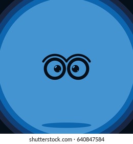 Cute cartoon eyes icon.