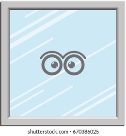Cute cartoon eyes icon.