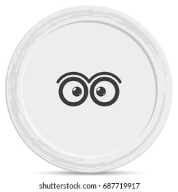 Cute cartoon eyes icon.