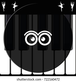 Cute cartoon eyes icon.