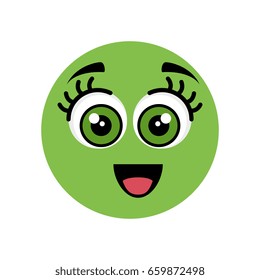 Cute cartoon face