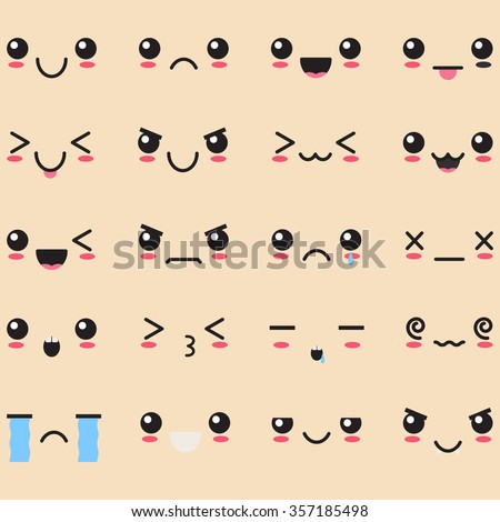 Cute Cartoon Face Set Collection