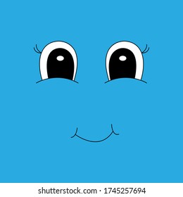 Cute Cartoon Face Vector Illustration Stock Vector (Royalty Free ...