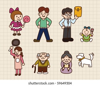 cute cartoon family