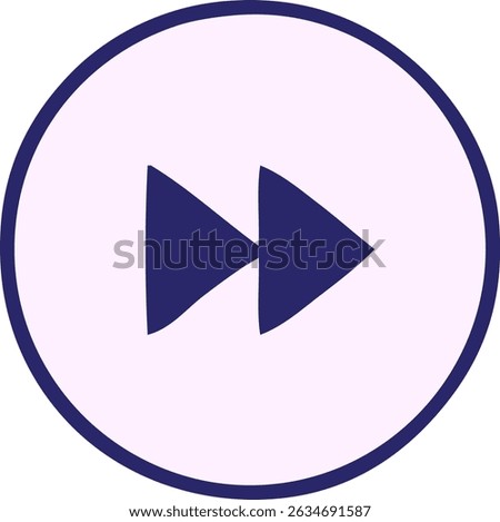 cute cartoon of a fast forward button in bright neon colors