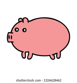 tira cómica de un cerdo gordo
