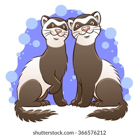 hurones de dibujos animados