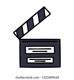cute cartoon of a film clapper board