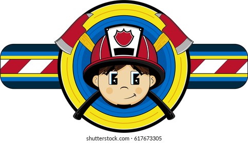 Cute Cartoon Fireman
