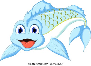 Cute Cartoon Fish Stock Vector (Royalty Free) 389038957 | Shutterstock