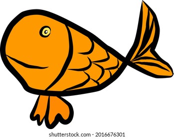 Cute Cartoon Fish Comic Illustration Stock Vector (Royalty Free ...