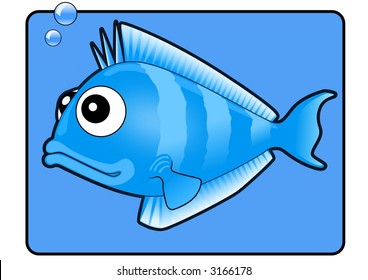 A cute cartoon fish illustration