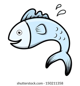 Cute Cartoon Fish Vector