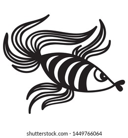 Cute cartoon fish. Vector illustration