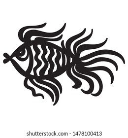 Cute cartoon fish. Vector illustration