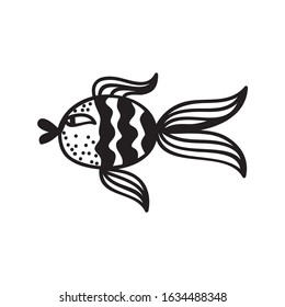 Cute cartoon fish. Vector illustration