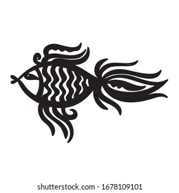 Cute cartoon fish. Vector illustration