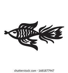 Cute Cartoon Fisch. Vektorillustration