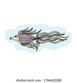 Cute cartoon fish. Vector illustration