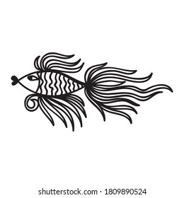 Pescado de dibujos animados. Ilustración del vector