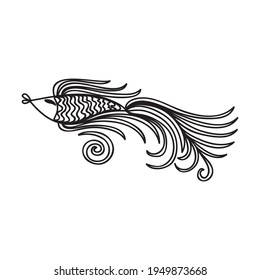 Cute cartoon fish. Vector illustration