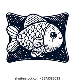 süßer Cartoon-Fisch, Vektorgrafik