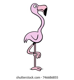 cute cartoon flamingo