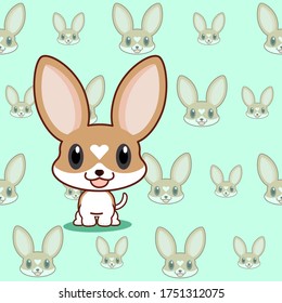 Cute cartoon flat chihuahua stylized for company branding, pet shop, animal web site