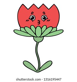 süßer Cartoon einer Blume