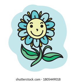 Flor de dibujos animados. Ilustración del vector