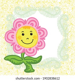 Flor de dibujos animados. Ilustración del vector